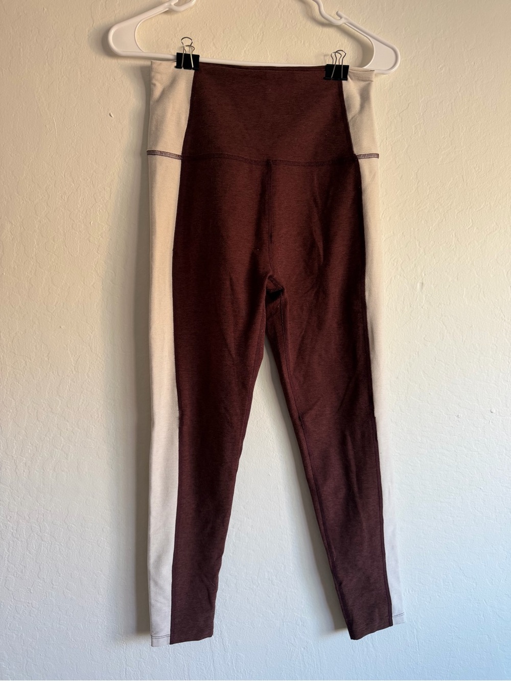 Space Dye Color Block Leggings in brown